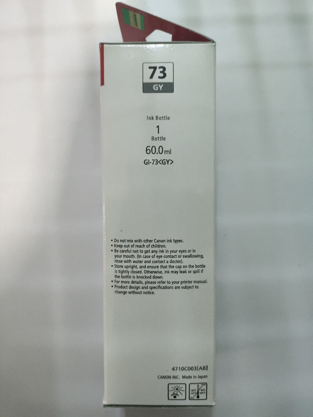 Canon Genuine GI-73 Grey Ink Bottle - PIXMA G570/G670 Canon Genuine GI-73 Grey Ink Bottle - PIXMA G570/G670