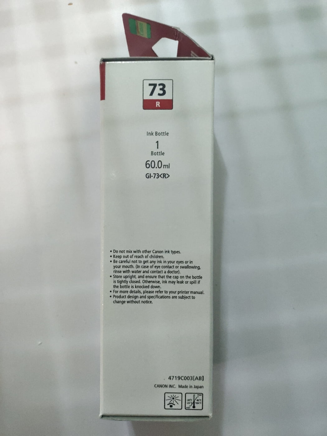 Canon Genuine GI-73 Red Ink Bottle - PIXMA G570/G670 Canon Genuine GI-73 Red Ink Bottle - PIXMA G570/G670