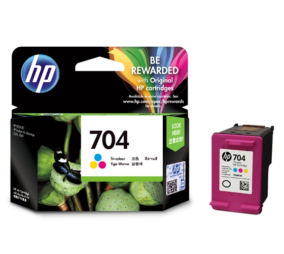 HP 704 Tri-color Ink Cartridge