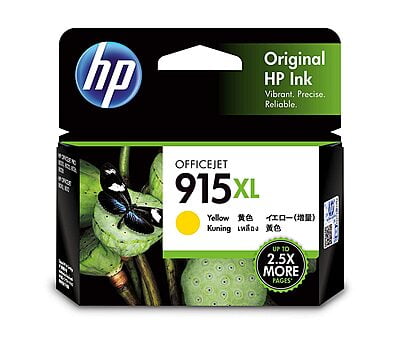 HP 915XL High Yield Yellow Original Ink Cartridge-(3YM21AA)