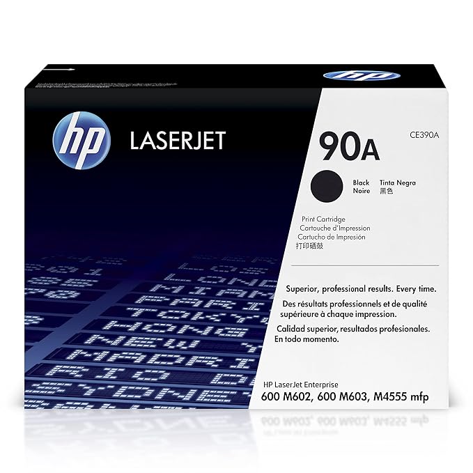 HP 90A Black Original LaserJet Toner Cartridge-(CE390A)