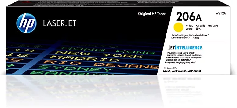 HP 206A Yellow Original LaserJet Toner Cartridge-(W2112A)