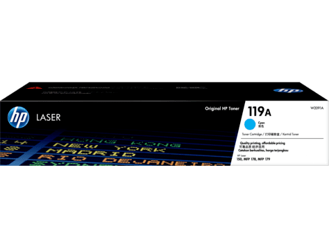 HP 119A Cyan Original Laser Toner Cartridge-(W2091A)