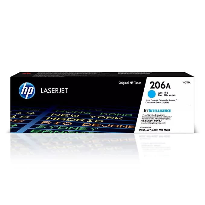 HP 206A Cyan Original LaserJet Toner Cartridge-(W2111A)