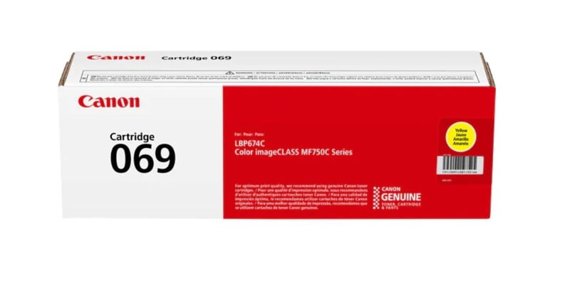Canon Genuine 069 Yellow Toner Cartridge