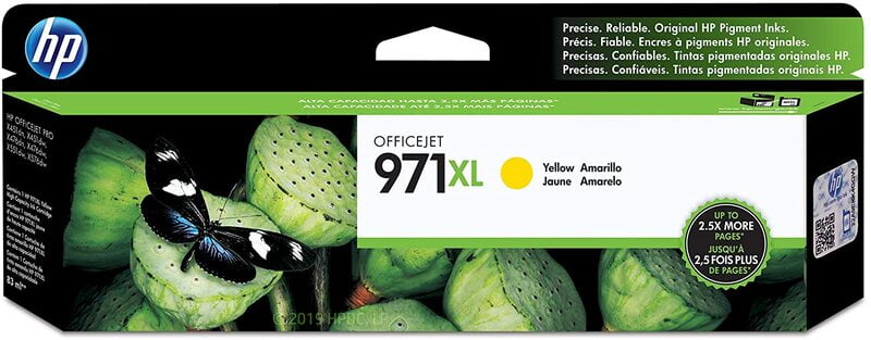 HP 971XL High Yield Yellow Original Ink Cartridge-(CN628AA)