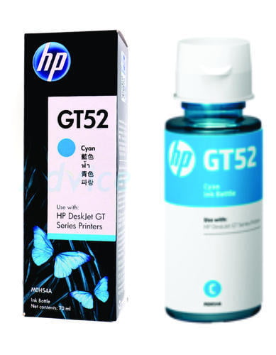 HP GT52 70-ml Cyan Original Ink Bottle-(M0H54AA)