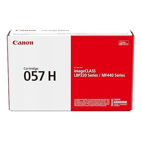 Canon Genuine 057H Black High-Yield Laser Toner Cartridge