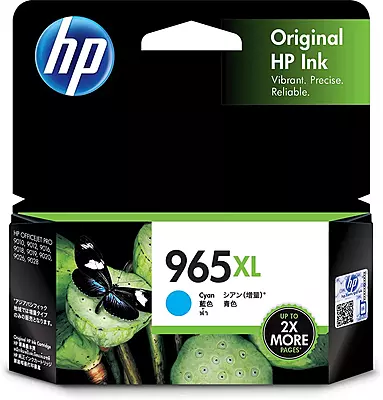 HP 965XL High Yield Cyan Original Ink Cartridge-(3JA81AA)