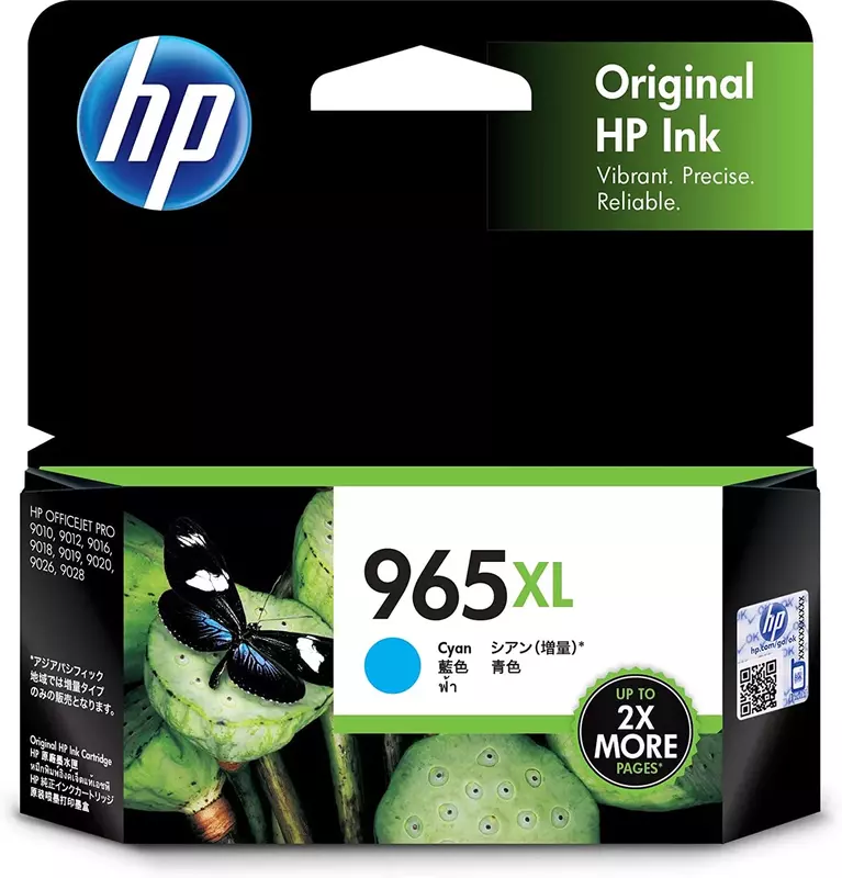 HP 965XL High Yield Cyan Original Ink Cartridge-(3JA81AA) HP 965XL High Yield Cyan Original Ink Cartridge-(3JA81AA)