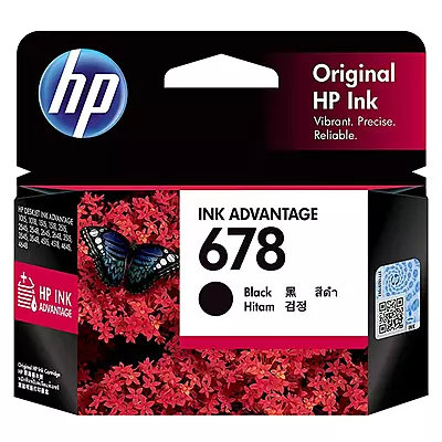 HP 678 Black Original Ink Advantage Cartridge-(CZ107AA)