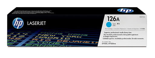 HP 126A Cyan Original LaserJet Toner Cartridge -(CE311A)