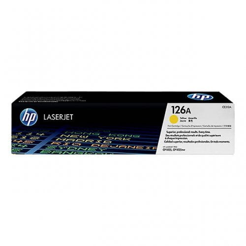 HP 126A Yellow Original LaserJet Toner Cartridge-(CE312A)