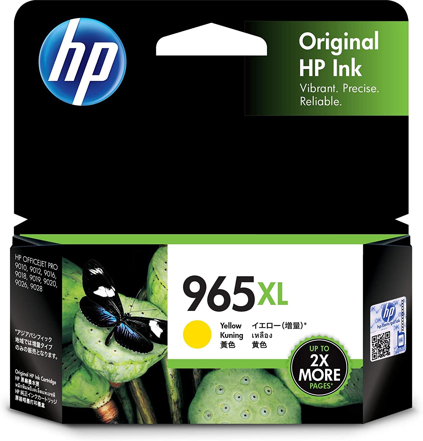 HP 965XL High Yield Yellow Original Ink Cartridge-(3JA83AA)