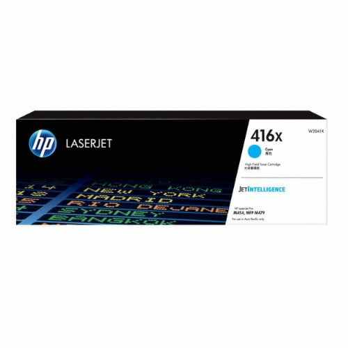 HP 416X High Yield Cyan Original LaserJet Toner Cartridge-(W2041X)