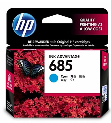 HP 685 Cyan Ink Cartridge