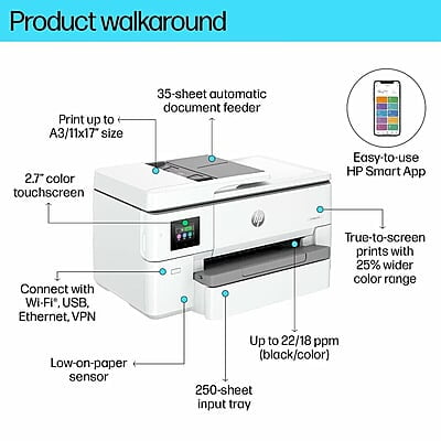 HP OJ PRO 9720 WF MFP Printer HP OJ PRO 9720 WF MFP Printer