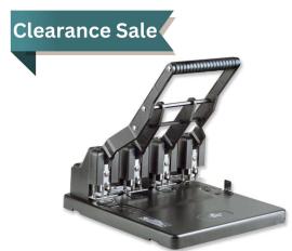 Punching Machine 4160 Kangaro Desk Essentials HDP-4160 4 Hole Heavy Duty Metal Paper Punch | Spring Assisted Handle | Guide Bar | 150 Sheets Capacity | Office Essentials