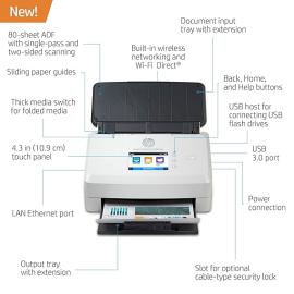HP ScanJet Enterprise Flow 7000 snw1 Scanner - (6FW10A) HP ScanJet Enterprise Flow 7000 snw1 Scanner - (6FW10A)