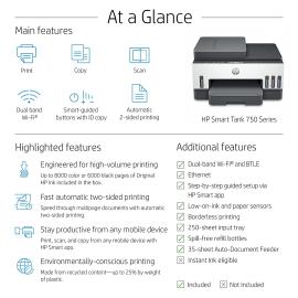 HP Smart Tank 750 All-in-One Color A4 Printer - (6UU47A) HP Smart Tank 750 All-in-One Color A4 Printer - (6UU47A)