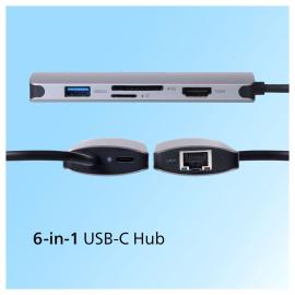 PHILIPS 6 in 1 USB Type C to Ethernet+HDMI 4K + USB A+PD (max 60W) +Micro SD Card - (DLK5526CG/11) PHILIPS 6 in 1 USB Type C to Ethernet+HDMI 4K + USB A+PD (max 60W) +Micro SD Card - (DLK5526CG/11)
