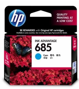 HP 685 Cyan Original Ink Advantage Cartridge- (CZ122AA)