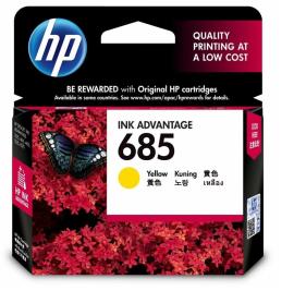 HP 685 Yellow Original Ink Advantage Cartridge-(CZ124AA)